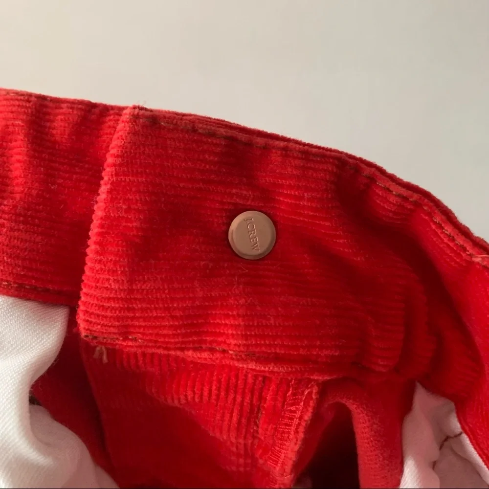 New J. Crew corduroy pants in red